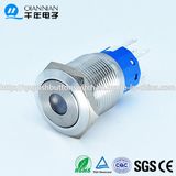 Qn19-C3 19mm DOT Type Momentary|Latching Flat Head Metal Push Button Switch